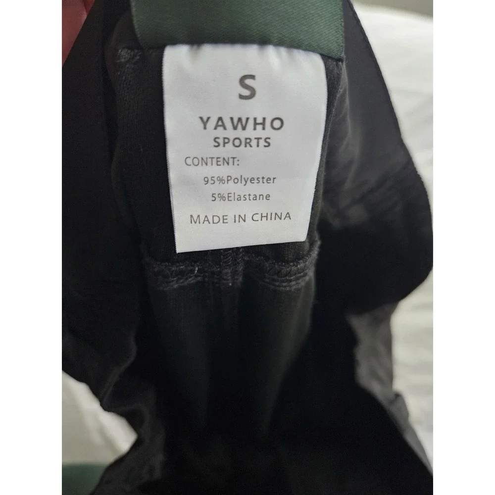 Yawho Sports Cargo Pants Legendary Since 1941 Black Elastic Waist Size Small‎ - Picture 8 of 8